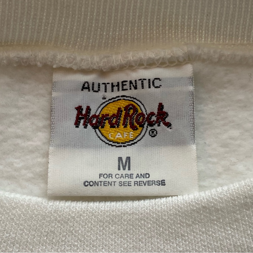 Vintage Y2K Hard Rock Cafe White Las Vegas Crewneck Sweatshirt Size Medium - Picture 11 of 15